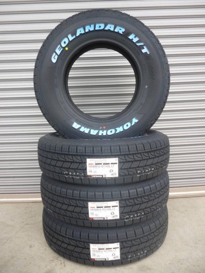 ◇ヨコハマ　ホワイトレター　195/80R15LT　4本　ハイエース・キャラバン