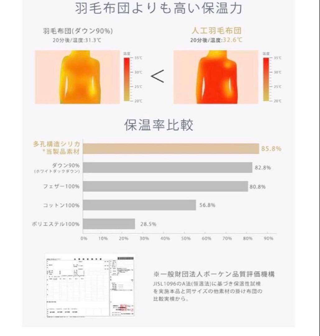 92. 掛け布団 シングル 冬用 人工羽毛 超軽量 洗える 抗菌防臭