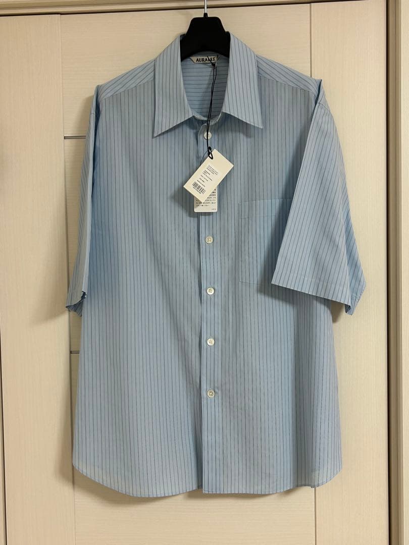 AURALEE STRIPE HALF SLEEVED SHIRT オーラリー