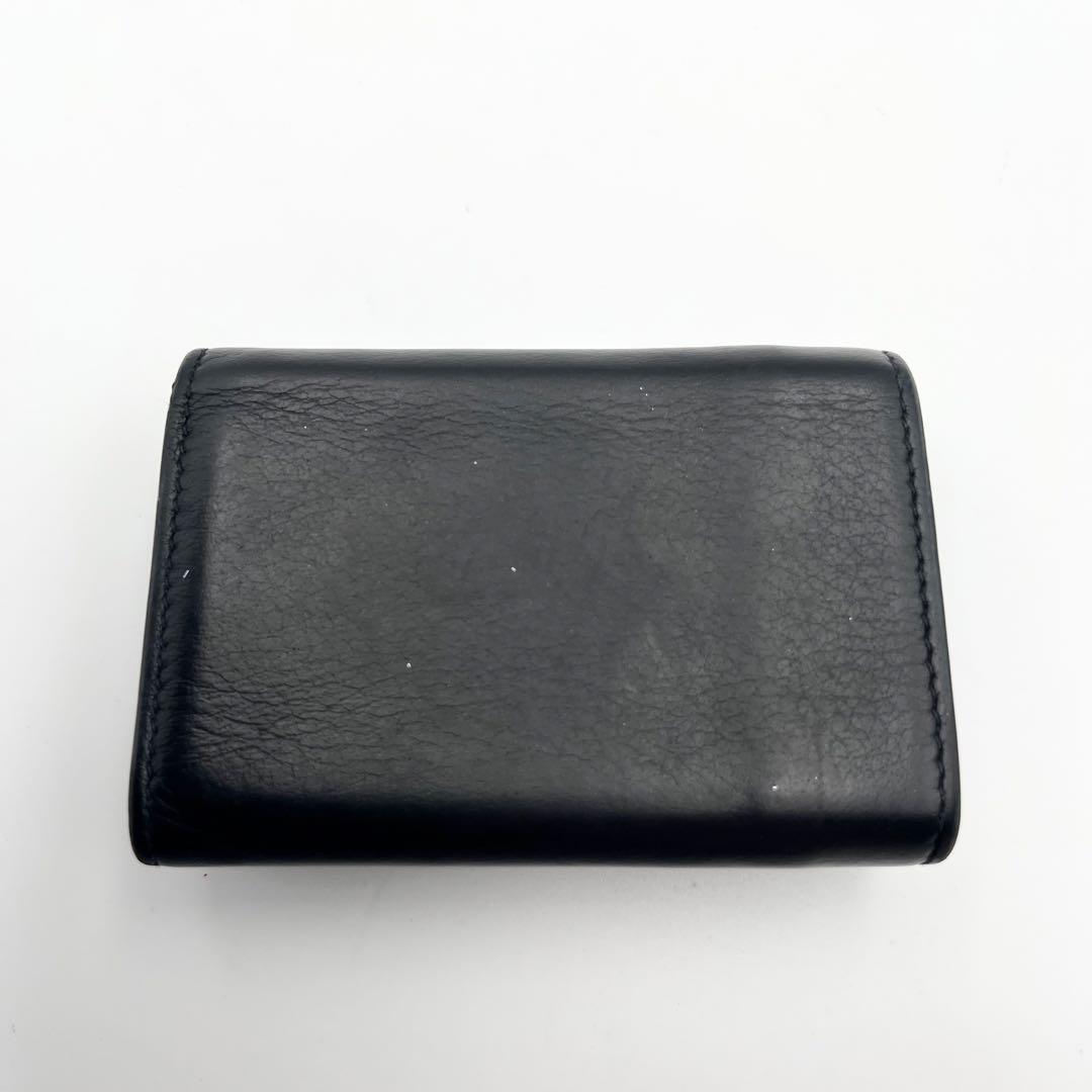 BALENCIAGA バレンシアガ ペーパーミニウォレット ブラック レザー 袋
