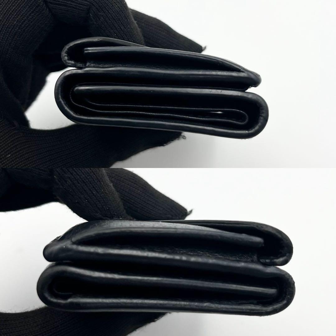 BALENCIAGA バレンシアガ ペーパーミニウォレット ブラック レザー 袋