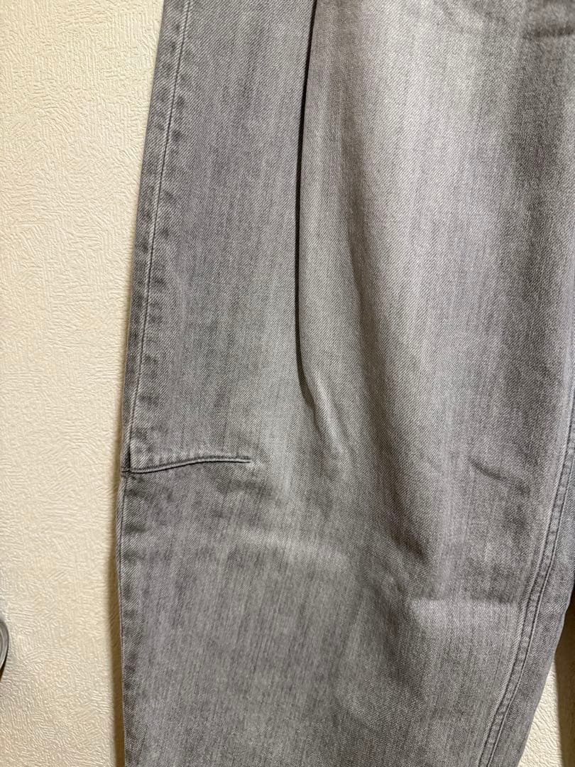drawer グレー デニムワイドパンツ ハイウエスト