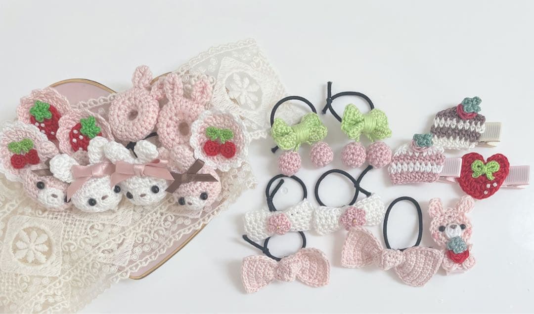 ハンドメイドベビーヘアクリップ　ヘアクリップ　yumi様