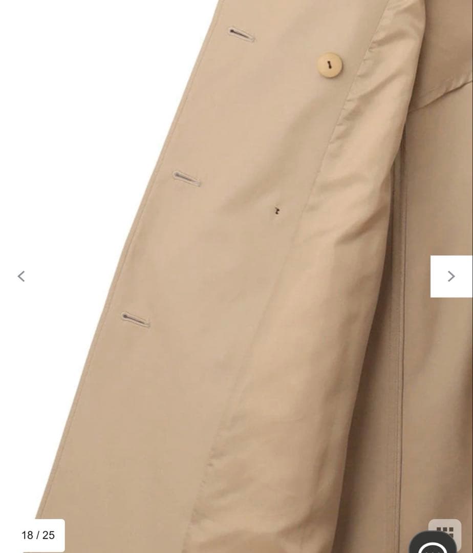 新品23区コットンポリエステルギャバジン ロング トレンチコート