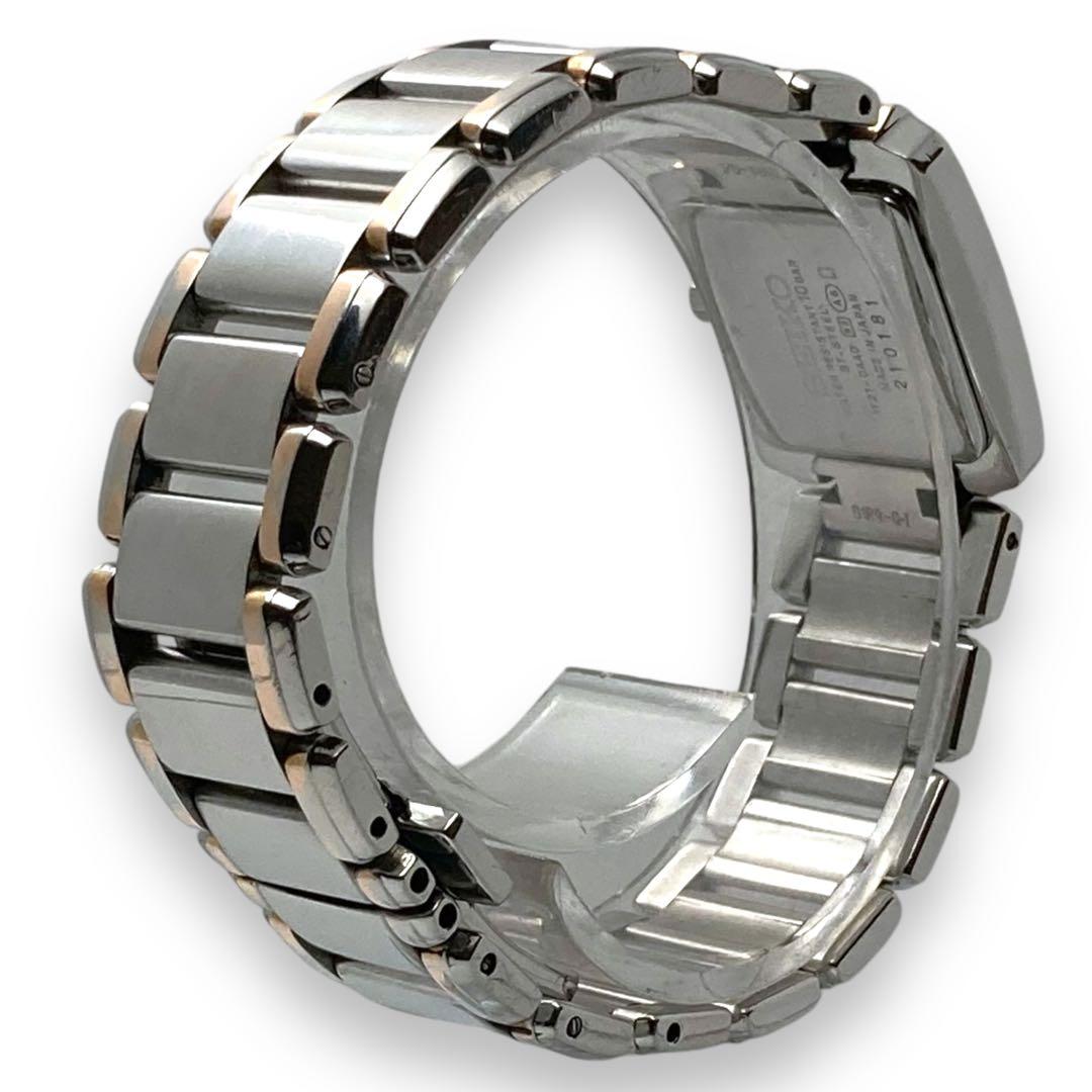 Ⴤ1048ꕤSEIKO エクセリーヌ 腕時計 ゴールド コンビ レクタンギュラー