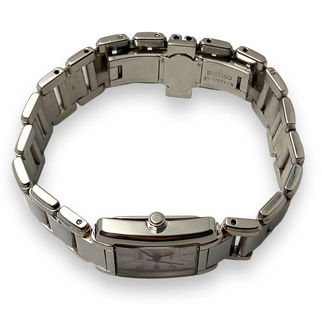 Ⴤ1048ꕤSEIKO エクセリーヌ 腕時計 ゴールド コンビ レクタンギュラー