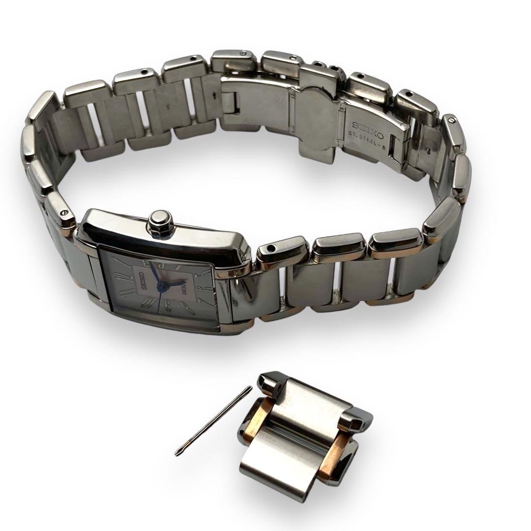 Ⴤ1048ꕤSEIKO エクセリーヌ 腕時計 ゴールド コンビ レクタンギュラー
