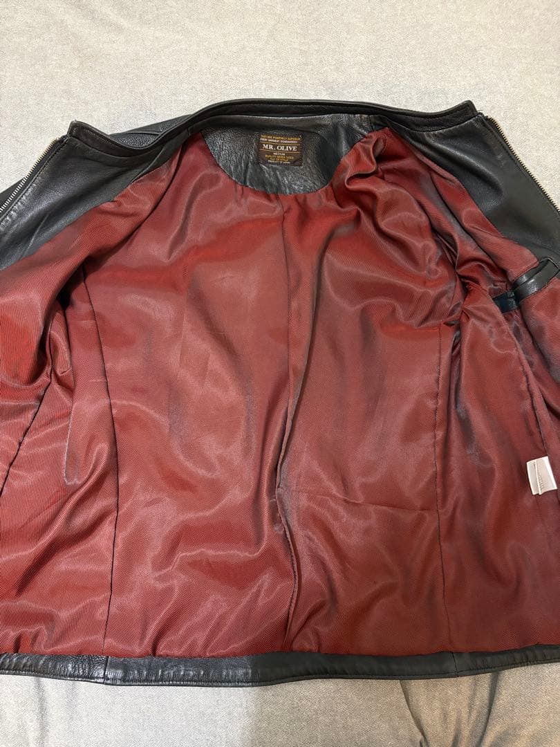 MR.OLIVE シングルライダース　本革　美品　M