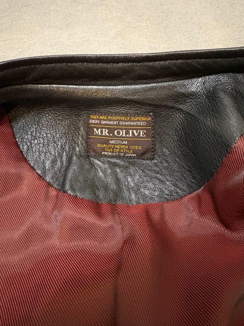 MR.OLIVE シングルライダース　本革　美品　M