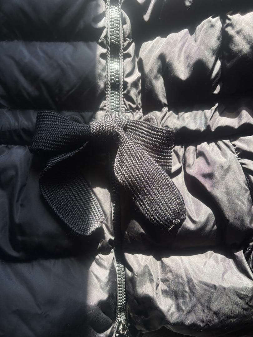 MONCLER 黒 ダウンジャケット ウエストリボン付き