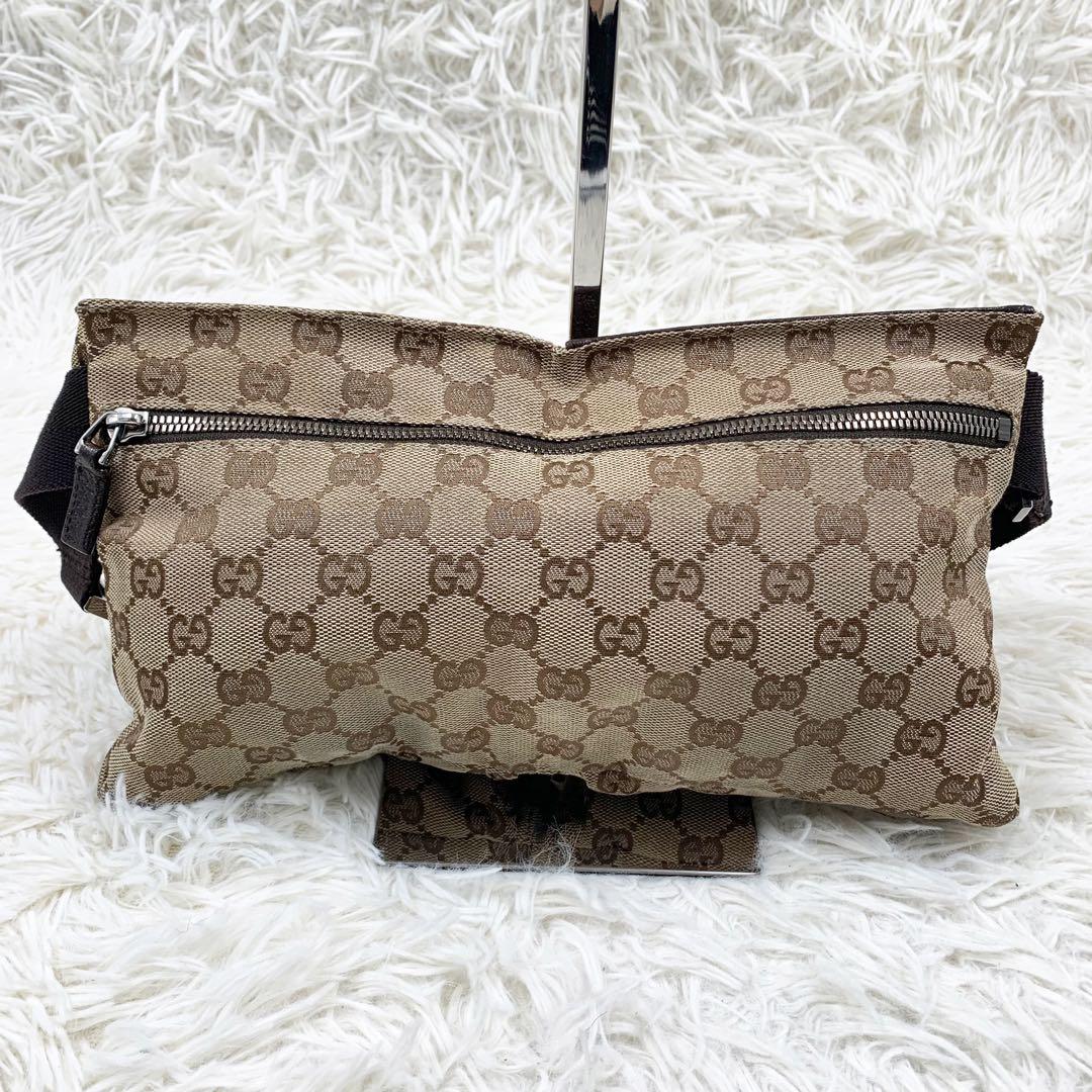 【✨極美品✨】グッチ ウエストポーチ GGキャンバス ベージュ