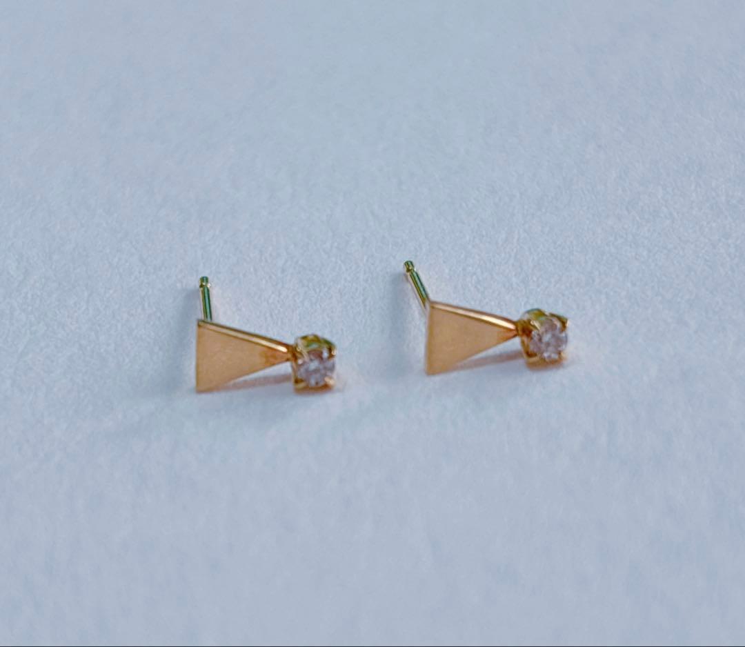 【AHKAH 】 K18 ダイヤ　ピアス