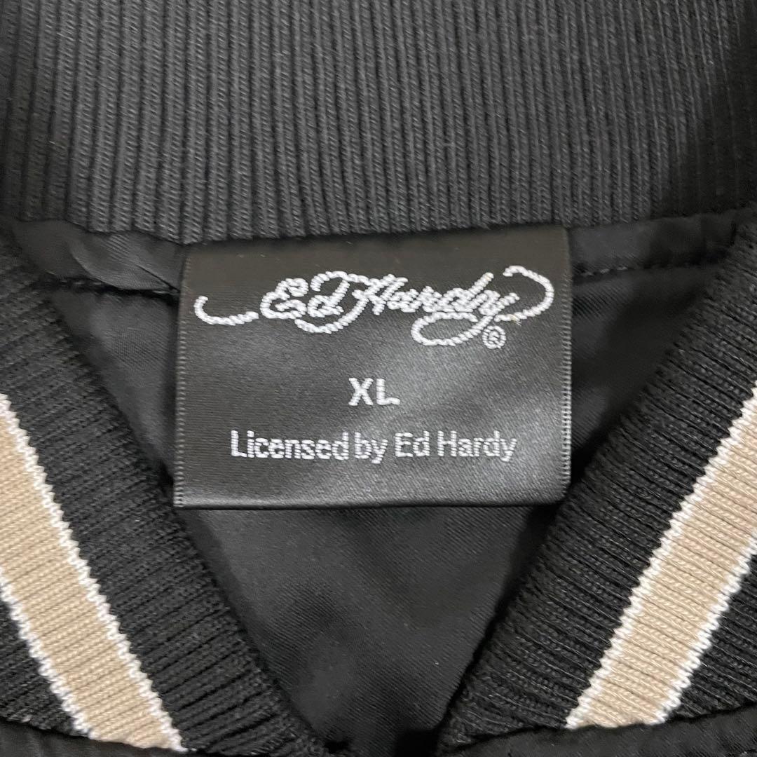 エドハーディー ed hardy スカジャン ジャケット スカル ドクロ 黒