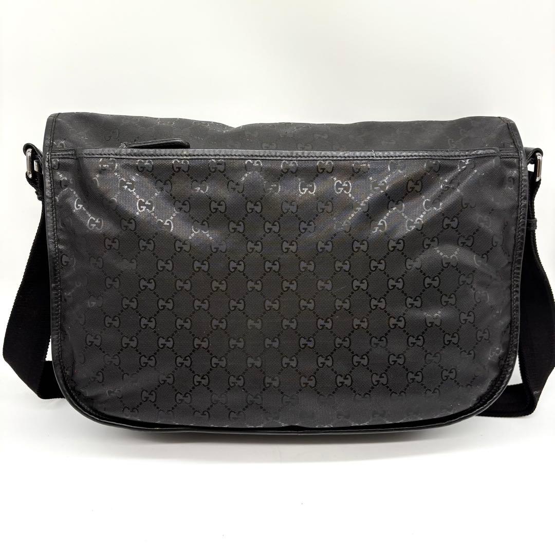 【極美品】GUCCI インプリメ メッセンジャー ショルダーバッグ GG 黒