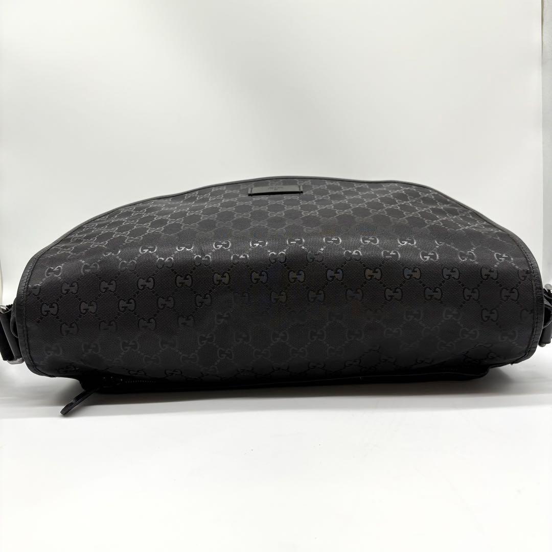 【極美品】GUCCI インプリメ メッセンジャー ショルダーバッグ GG 黒