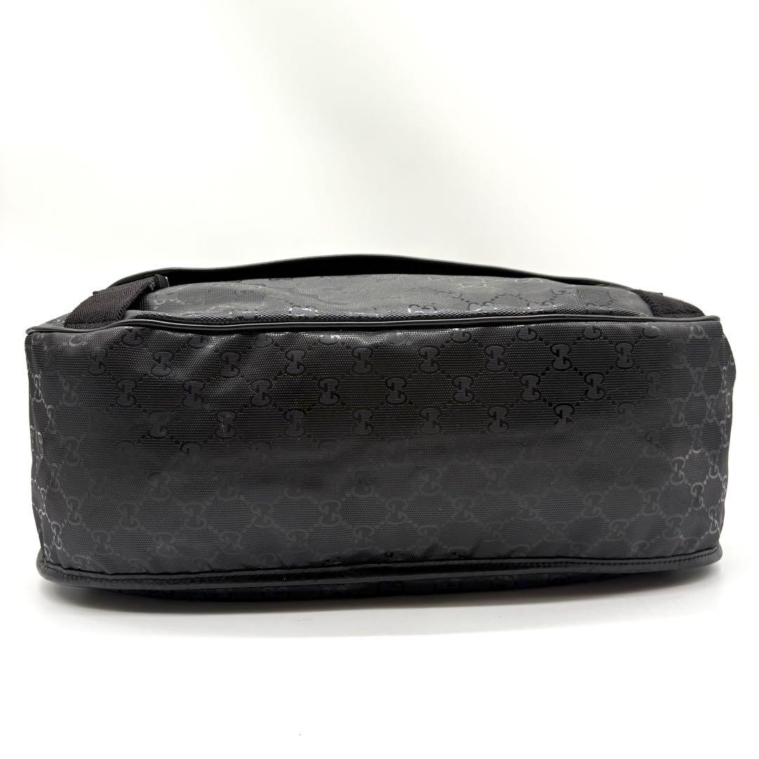 【極美品】GUCCI インプリメ メッセンジャー ショルダーバッグ GG 黒
