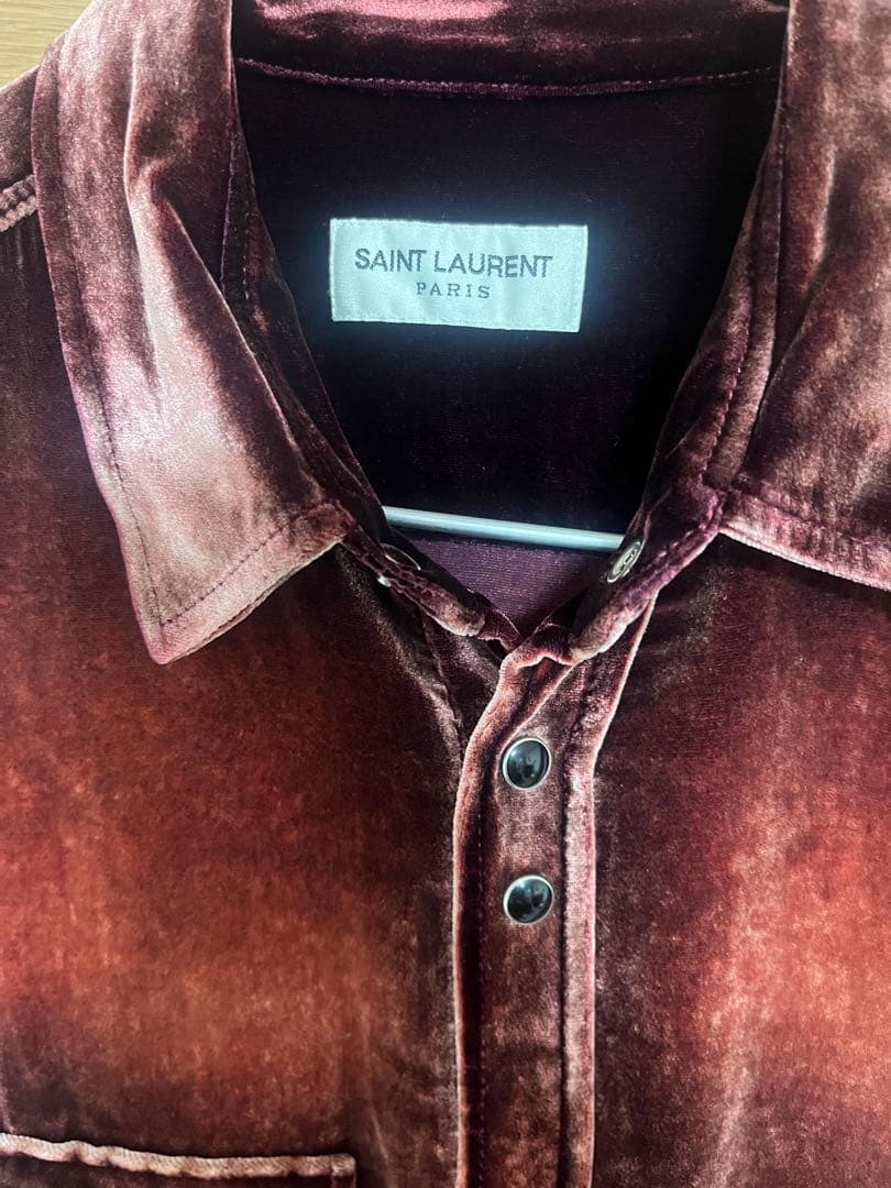 SAINT LAURENT　サンローラン　ベロアベルベットシャツ　ほぼ新品　M