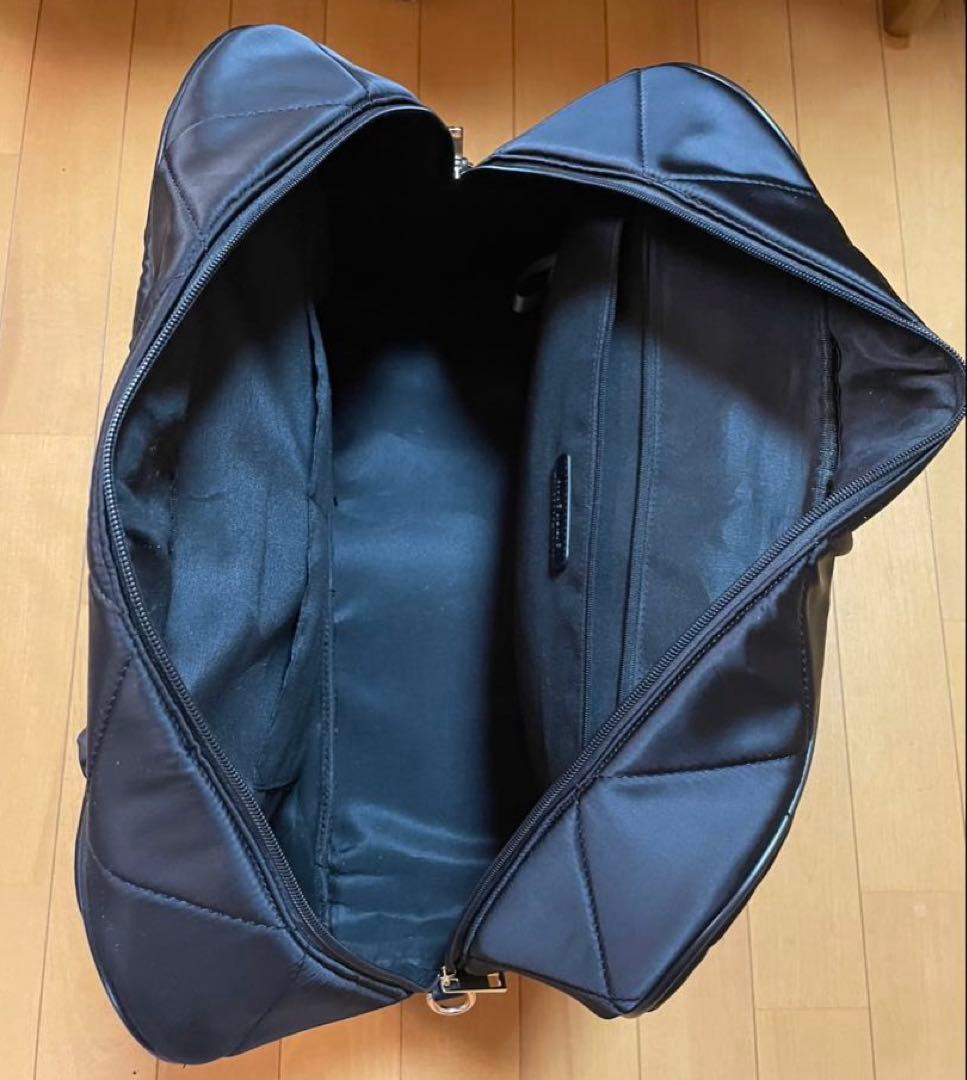 ロゼミューズ Satin traveling boston bag black