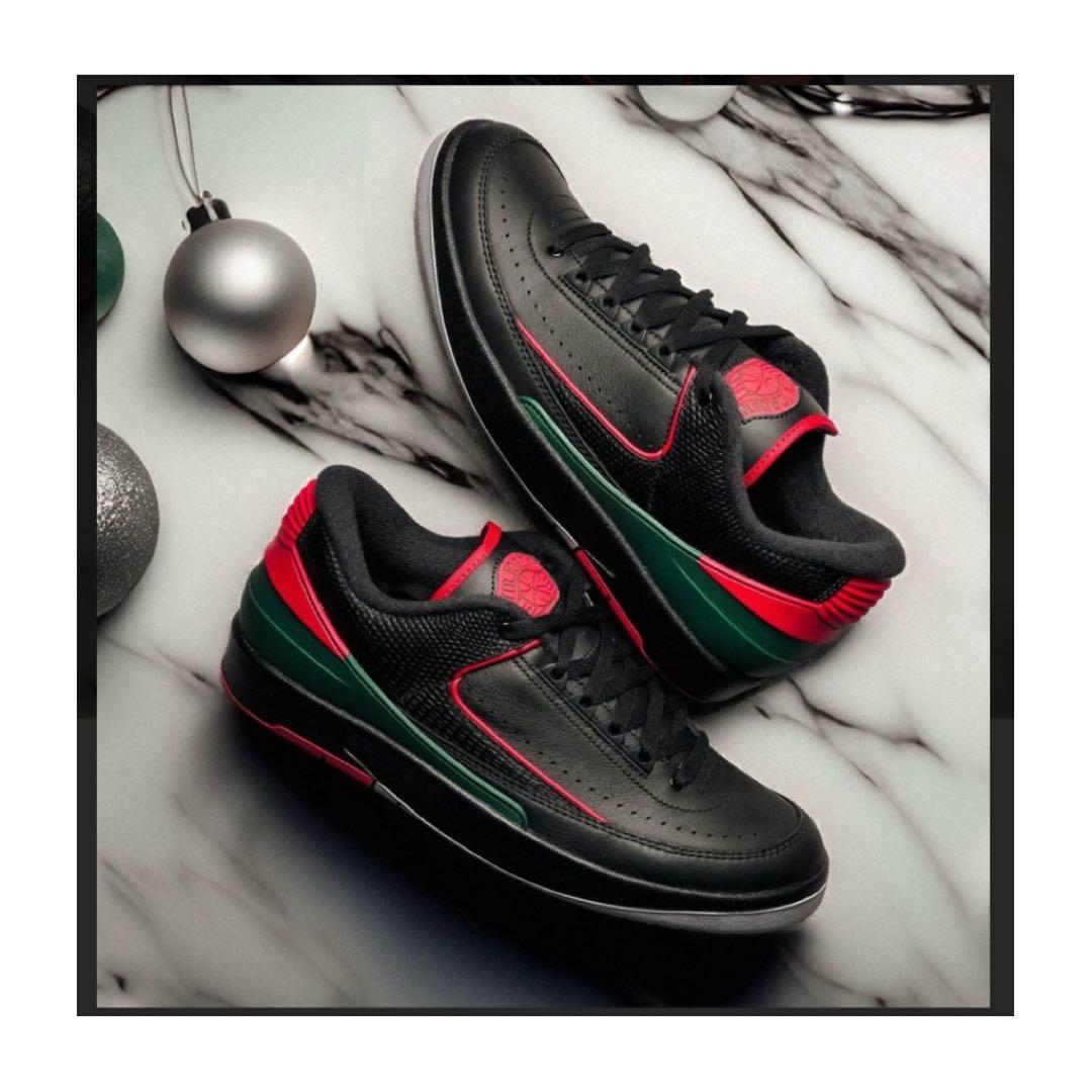 AIR JORDAN 2 RETRO LOW ブラック/レッド/グリーン