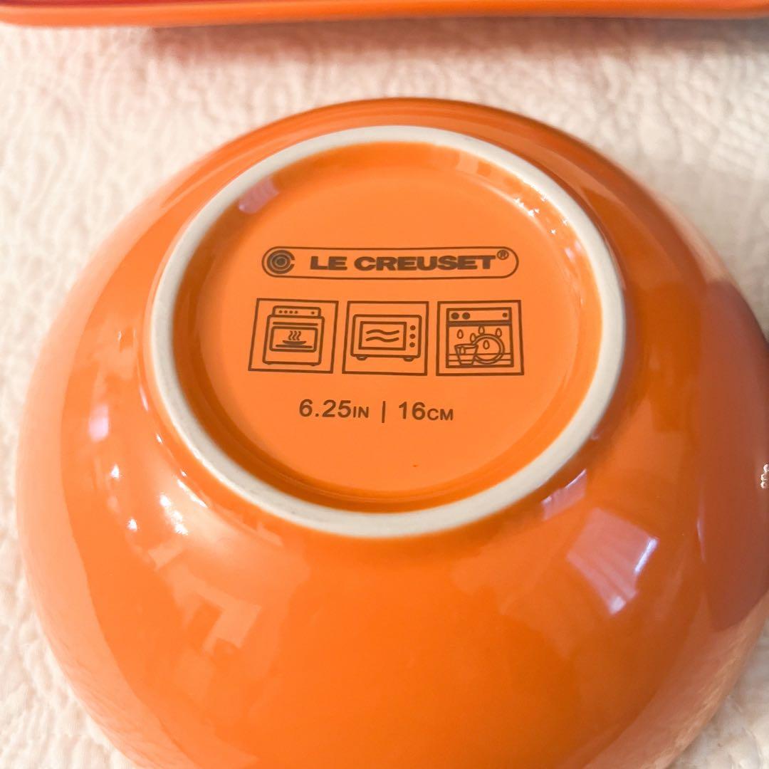 ⑨LE CREUSET スクエアプレートボウル 食器セット 4点 ルクルーゼ 皿