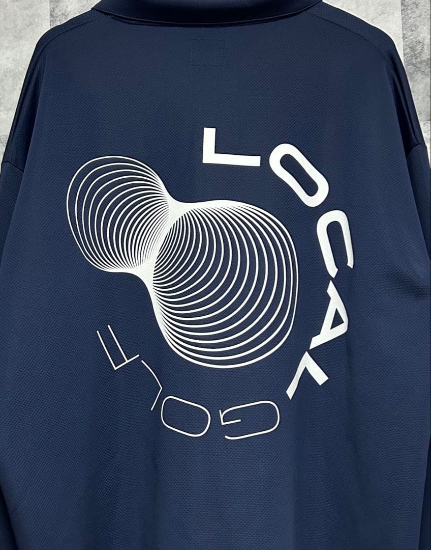 新品　タグ付　ローカルゴルフ　長袖ポロシャツ　ビックプリント M/L ネイビー