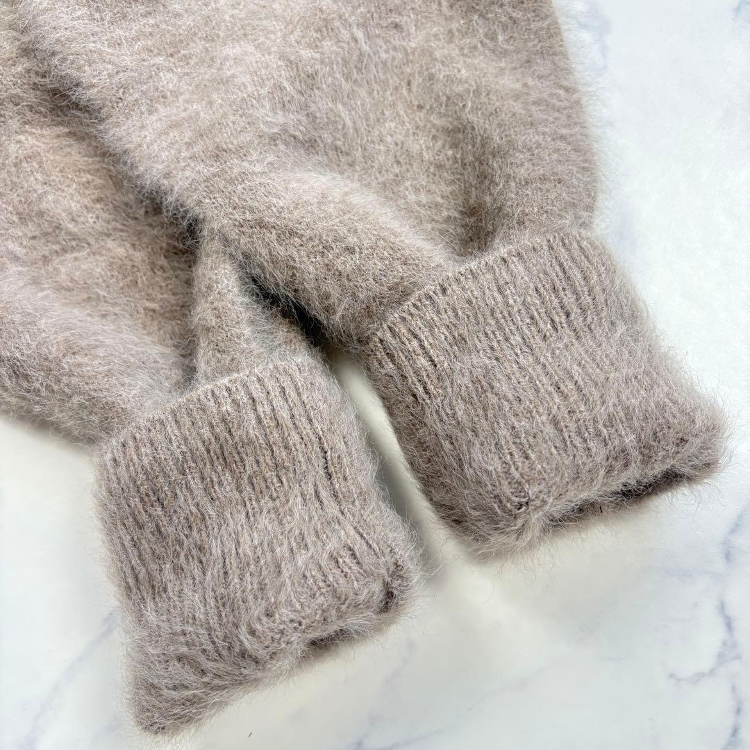 美品 バンヤードストーム FOXカシミヤVネックニット 24AW モカブラウン