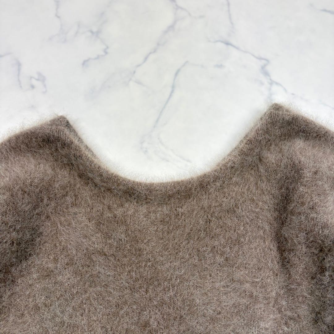 美品 バンヤードストーム FOXカシミヤVネックニット 24AW モカブラウン