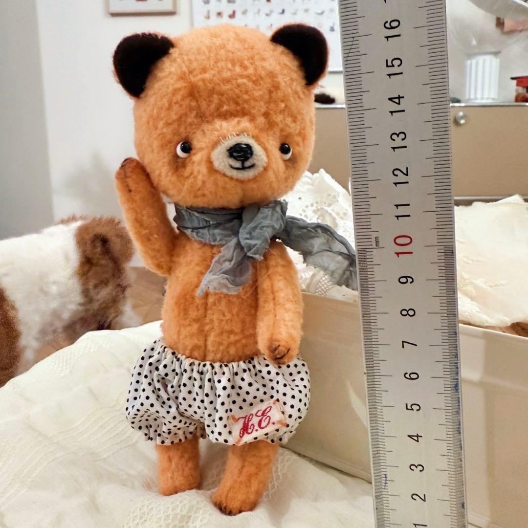 元気な黒耳仔熊 ぬいぐるみ アーティストベア 海外作家 ハンドメイド テディベア