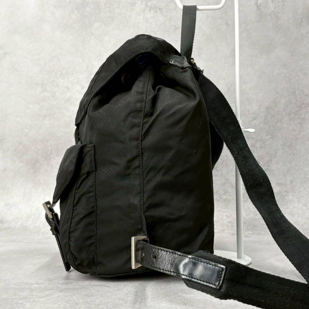 美品✨PRADA プラダ リュック バックパック ナイロン 三角ロゴ 黒