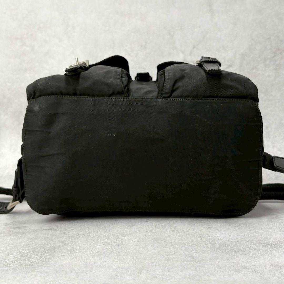 美品✨PRADA プラダ リュック バックパック ナイロン 三角ロゴ 黒