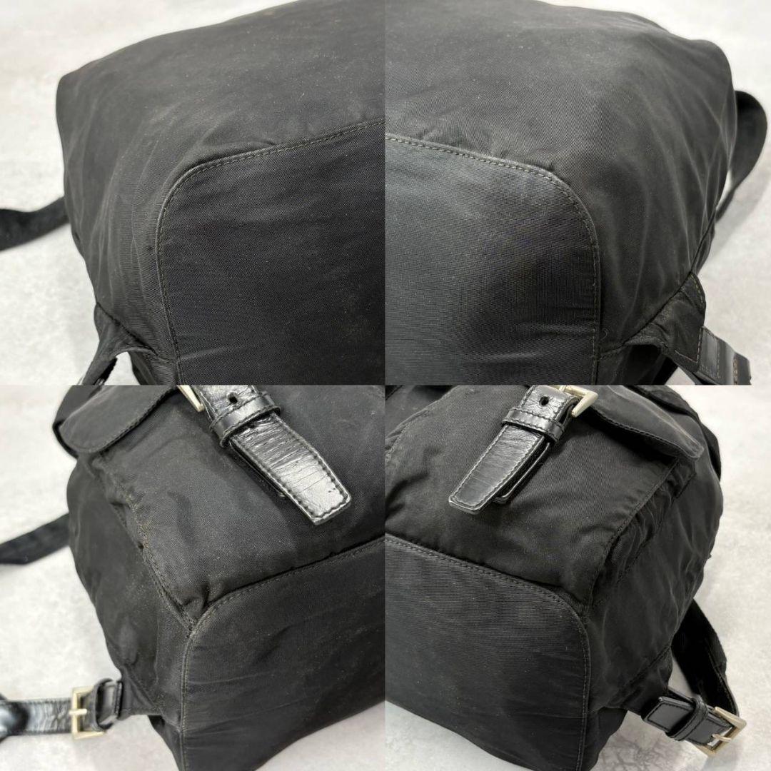 美品✨PRADA プラダ リュック バックパック ナイロン 三角ロゴ 黒