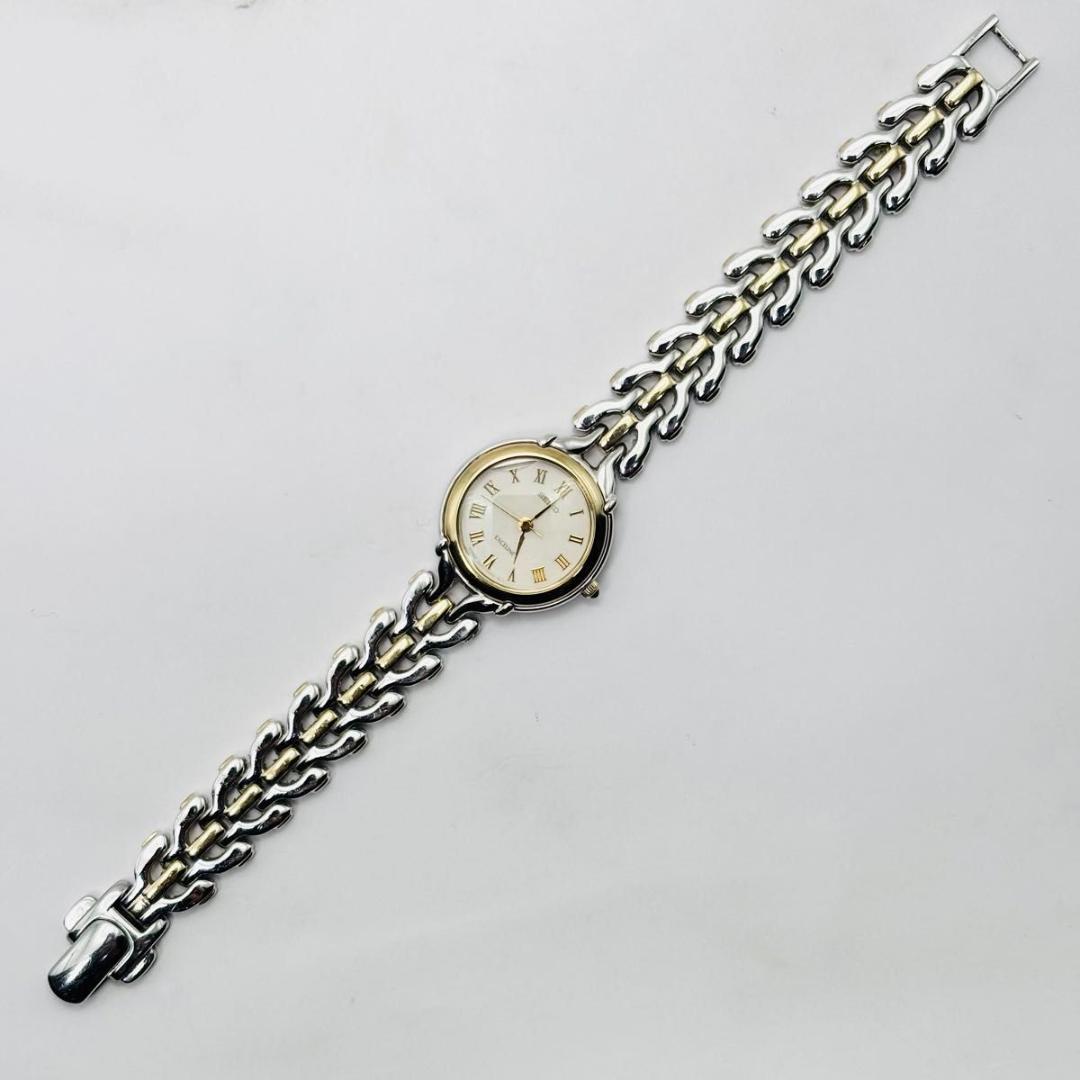 SEIKO エクセリーヌ 白蝶貝ダイヤル コンビ 腕時計 レディース クォーツ