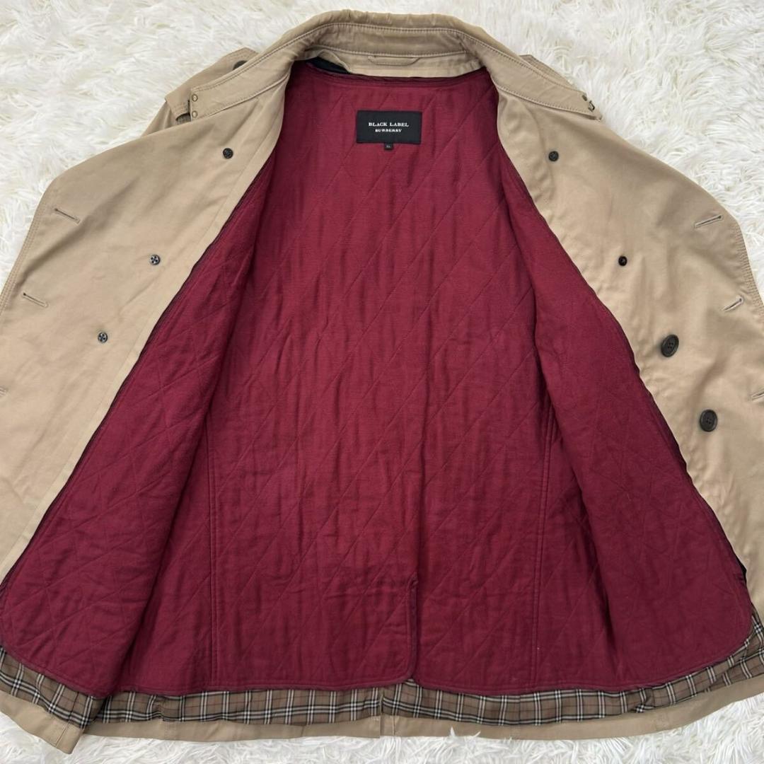 【極美品/LL】バーバリーブラックレーベル トレンチコート ライナー付 ベルト