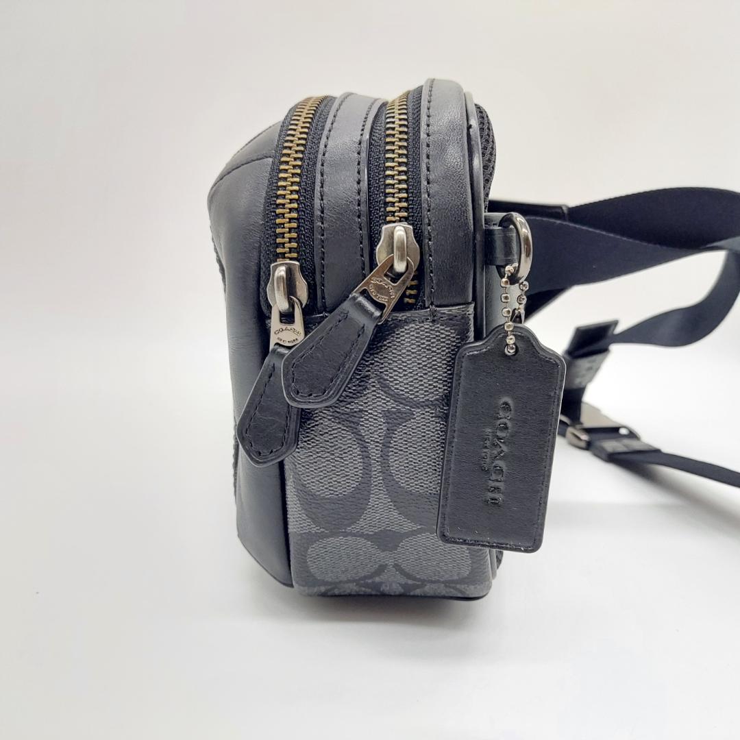 美品　COACH ボディバッグ　ウエストバッグ　シグネチャー　メンズ