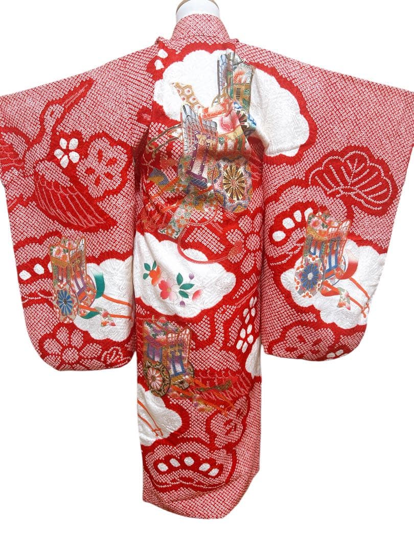 豪華逸品♡七五三　3歳　女の子　セット　一式　総絞りセット　赤系