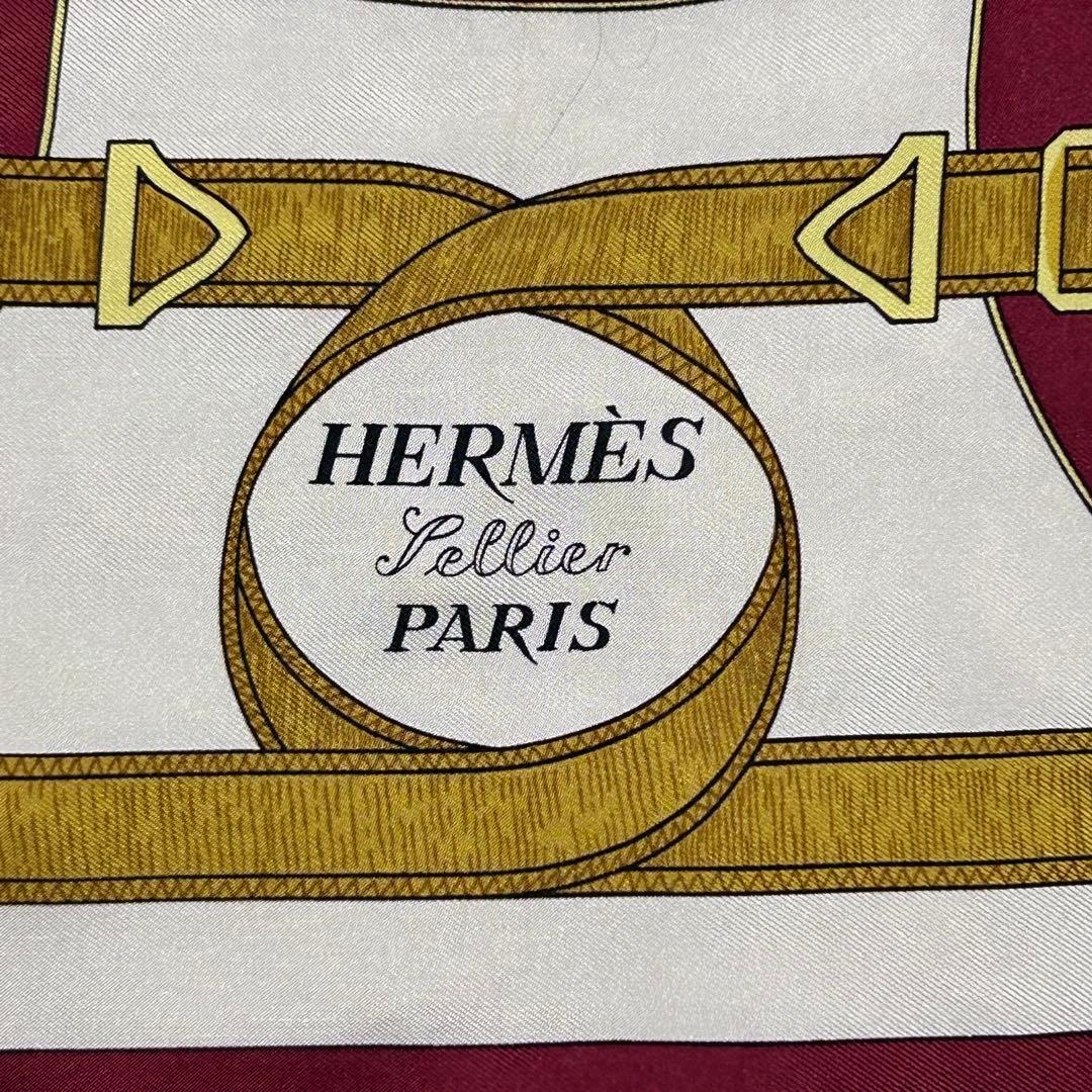 エルメス【HERMES】シルクスカーフ カレ90 黄金の拍車