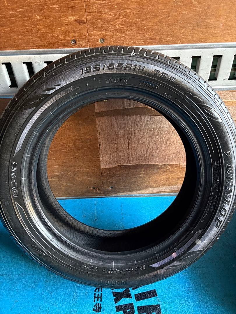 DUNLOP 2023年製155/65R14 中古タイヤ4本セット 送料　無料