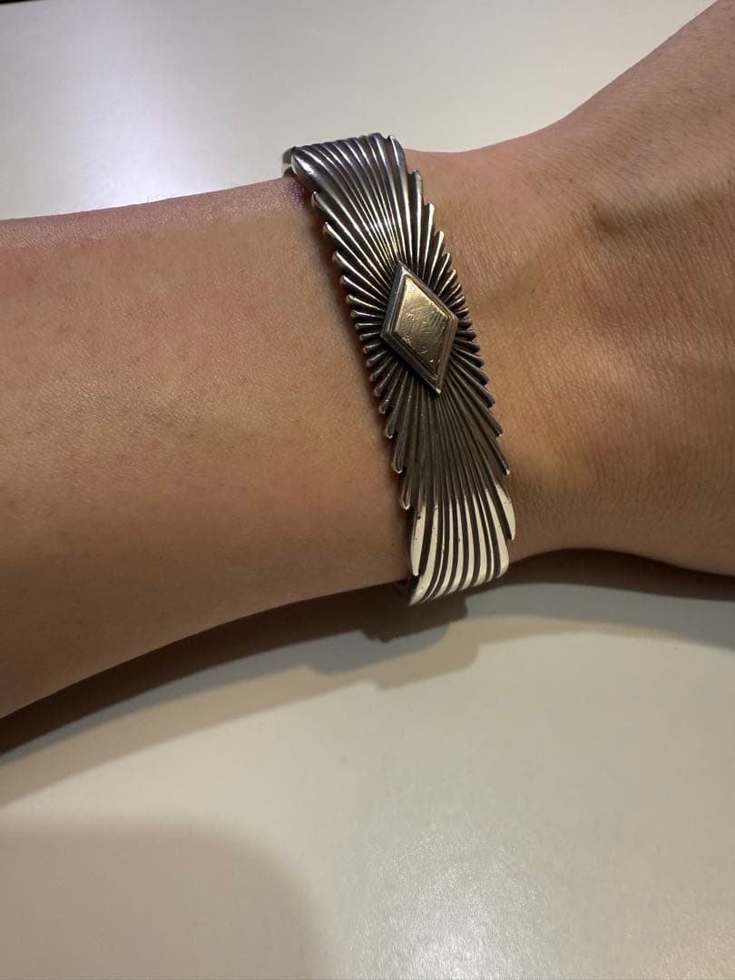 Navajo バングル PAT BEDONI サンバースト 14K シルバー