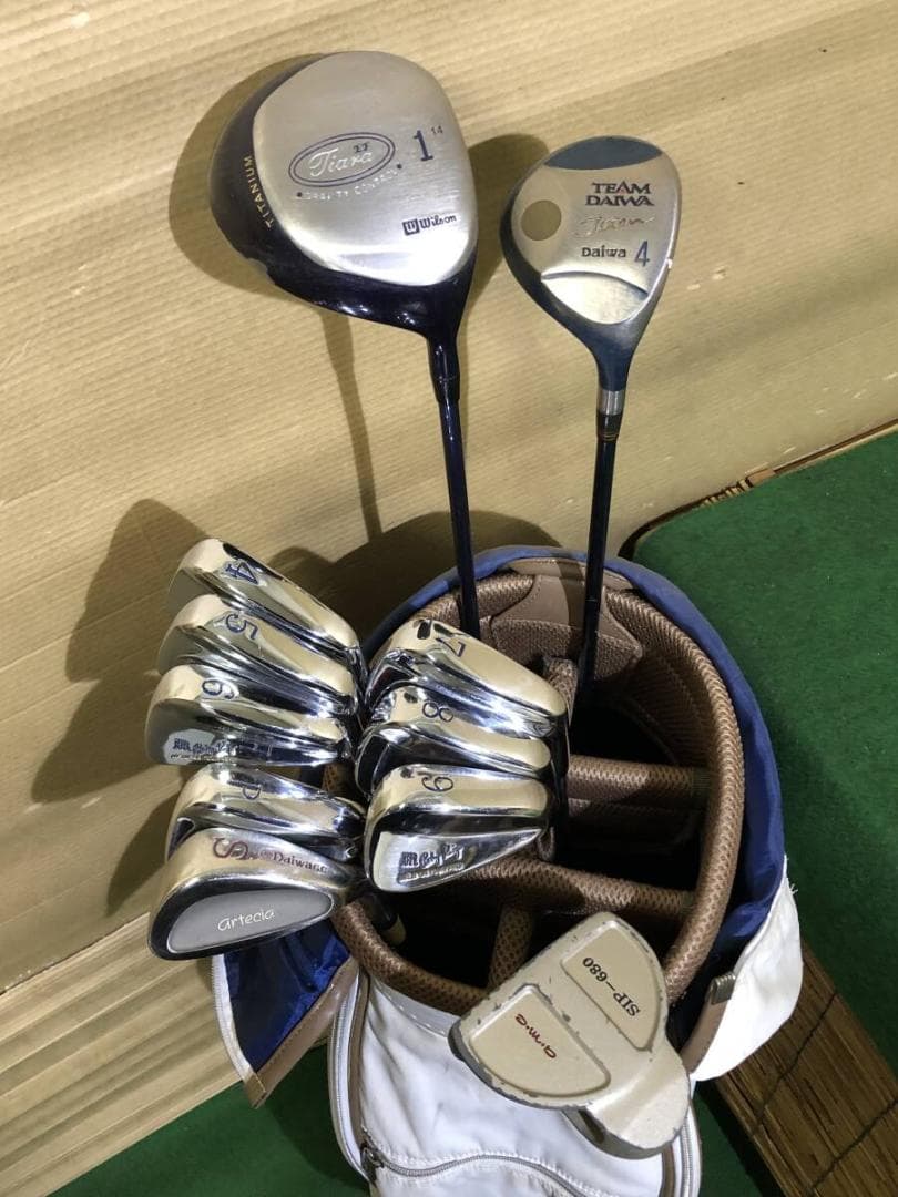 レディース向け「右打ち用」中古ゴルフクラブセットメーカー混成 11本組フルセット
