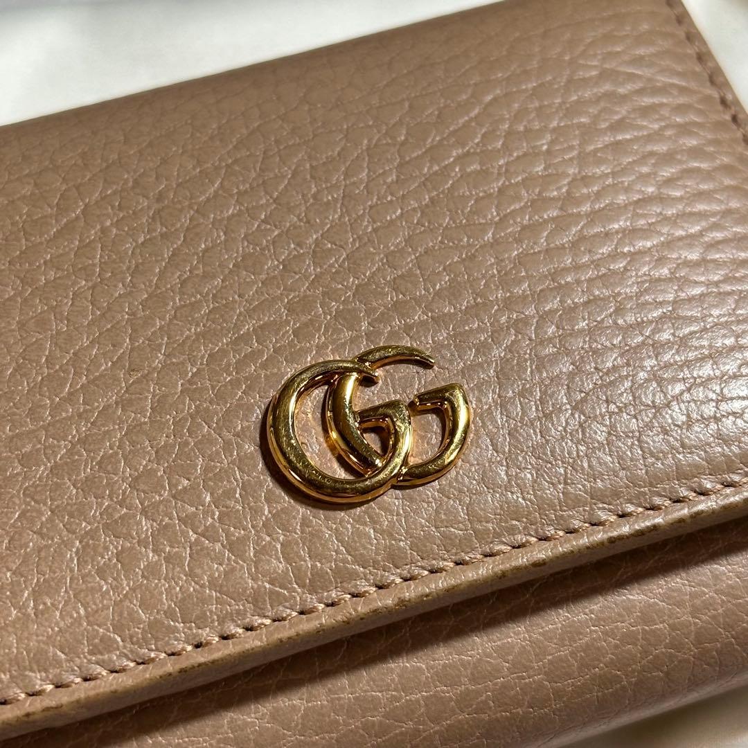 GUCCI グッチ 三つ折り財布　ベージュ