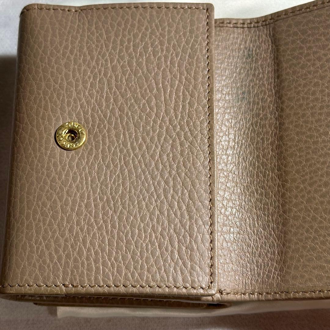 GUCCI グッチ 三つ折り財布　ベージュ