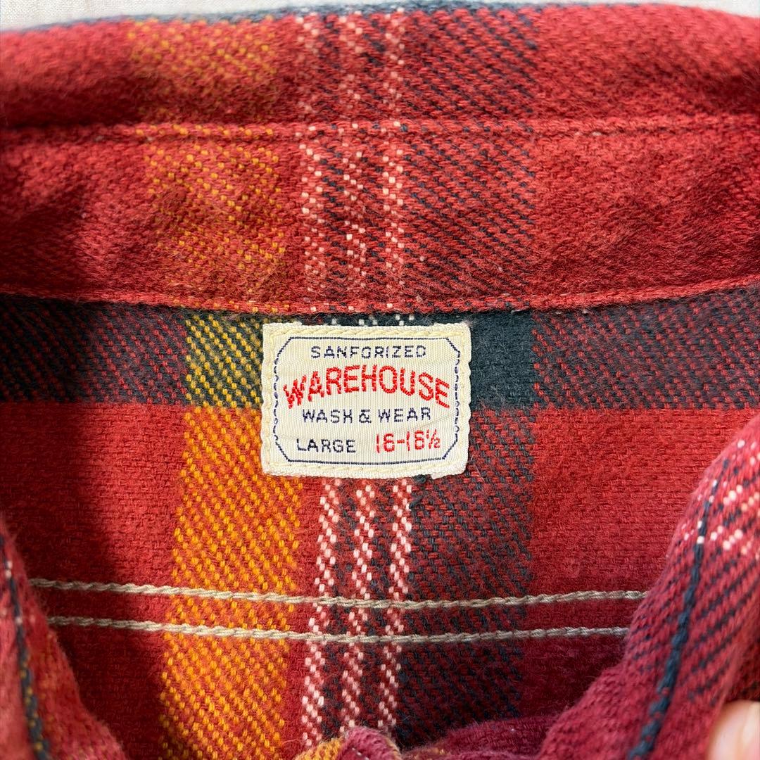 WAREHOUSE ネルシャツ Lサイズ