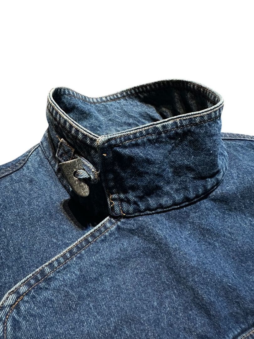 80s KENSHOABE 511ケンショウアベ 変形デニムライダースジャケット