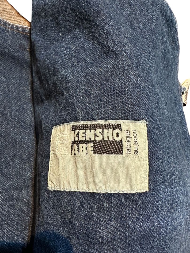 80s KENSHOABE 511ケンショウアベ 変形デニムライダースジャケット