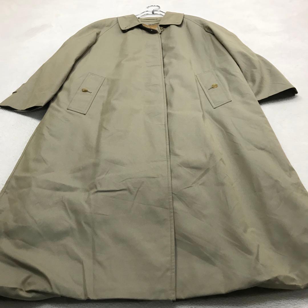 バーバリー ベージュ ステンカラーコート ノバチェック ライナー付 90s
