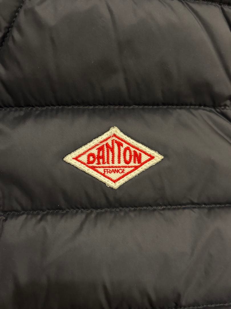 DANTON 黒 インナーダウンベスト 36