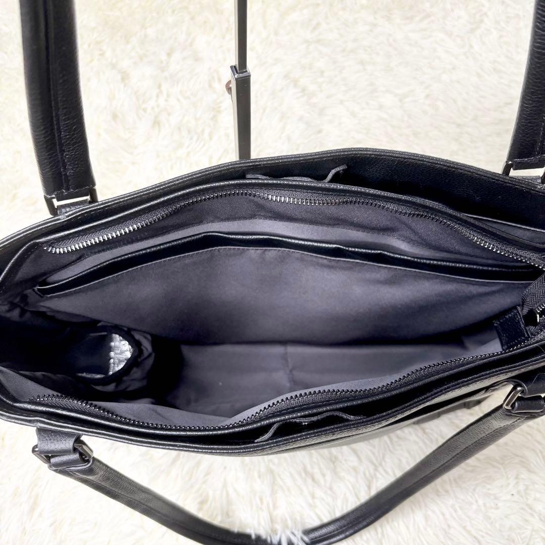 【美品】ブルーシンシア トートバッグ ブラック A4PC レザー ビジネス 通勤