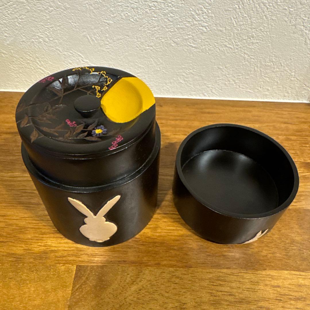 川添日記　茶筒　小物入れ　うさぎ