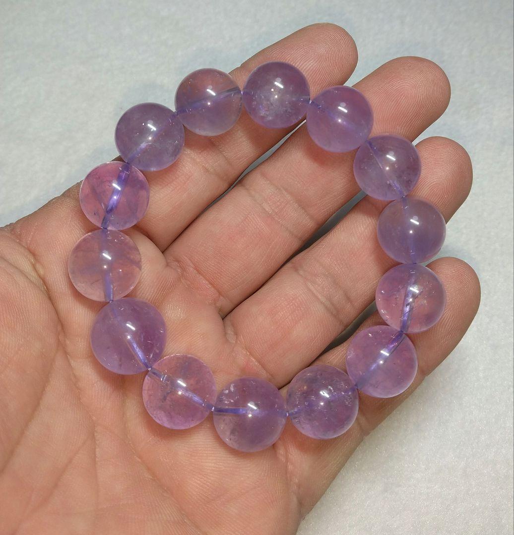 【良質,美品】ラベンダーアメジスト　１５㎜　天然　恋愛