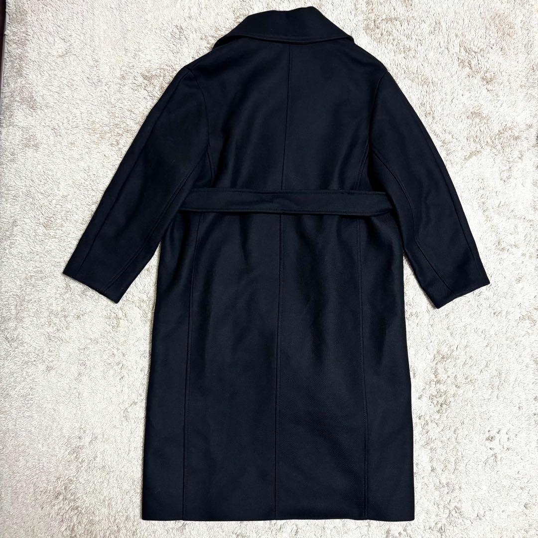 【高級生地】 ZARA MANTECO コート ロング ベルト 女優襟 M